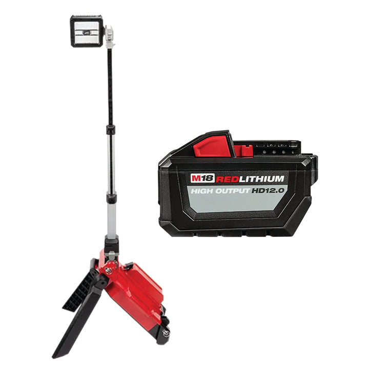 MILWAUKEE M18™ ROCKET™ Dual Pack Tower Light & FREE M18™ REDLITHIUM™ HIGH OUTPUT™ HD12.0 Battery