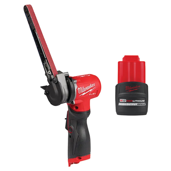 MILWAUKEE M12 FUEL™ 1/2" X 18" Bandfile & FREE M12™ REDLITHIUM™ HIGH OUTPUT™ CP2.5 Battery