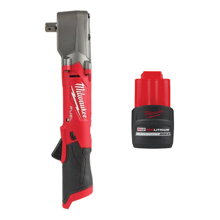 MILWAUKEE M12 FUEL™ 1/2" Right Angle Impact Wrench w/ Pin Detent & FREE M12™ REDLITHIUM™ HIGH OUTPUT™ CP2.5 Battery