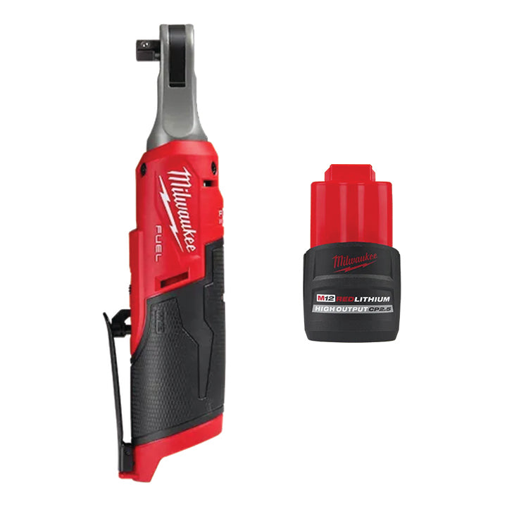 MILWAUKEE M12 FUEL™ 3/8" High Speed Ratchet & FREE M12™ REDLITHIUM™ HIGH OUTPUT™ CP2.5 Battery