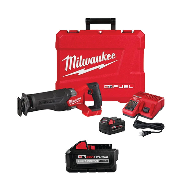 MILWAUKEE M18 FUEL™ SAWZALL® Reciprocating Saw Kit & FREE M18™ REDLITHIUM™ HIGH OUTPUT™ XC8.0 Battery