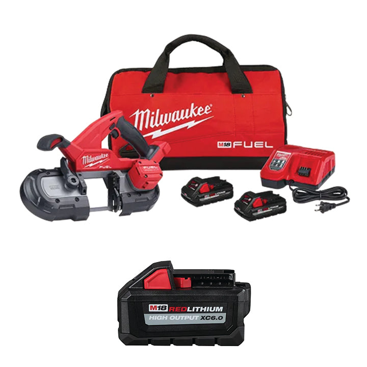 MILWAUKEE M18 FUEL™ Compact Band Saw Kit & FREE M18™ REDLITHIUM™ HIGH OUTPUT™ XC6.0 Battery