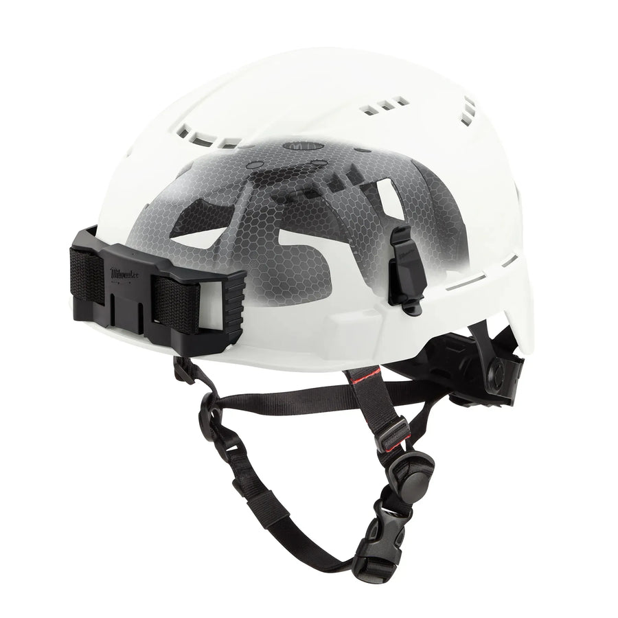 MILWAUKEE White Class C, Vented BOLT™ Safety Helmet w/ IMPACT ARMOR™ Liner