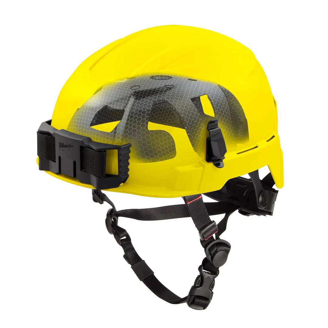 MILWAUKEE Yellow Class E, Unvented BOLT™ Safety Helmet w/ IMPACT ARMOR™ Liner