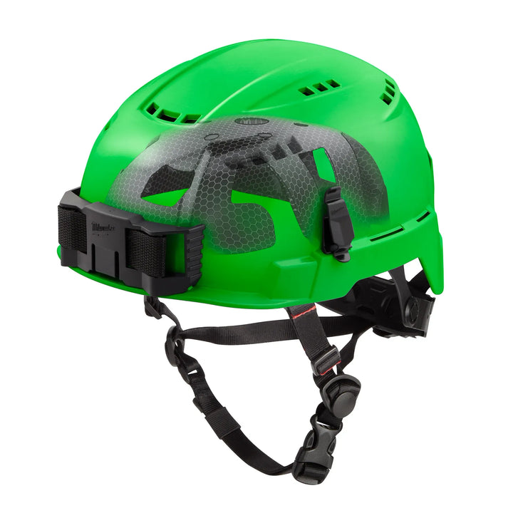 MILWAUKEE Green Class C, Vented BOLT™ Safety Helmet w/ IMPACT ARMOR™ Liner