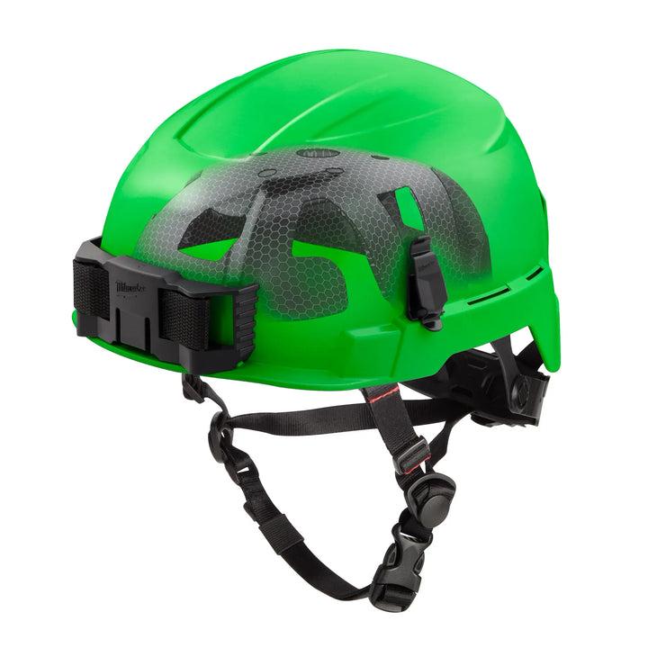MILWAUKEE Green Class E, Unvented BOLT™ Safety Helmet w/ IMPACT ARMOR™ Liner