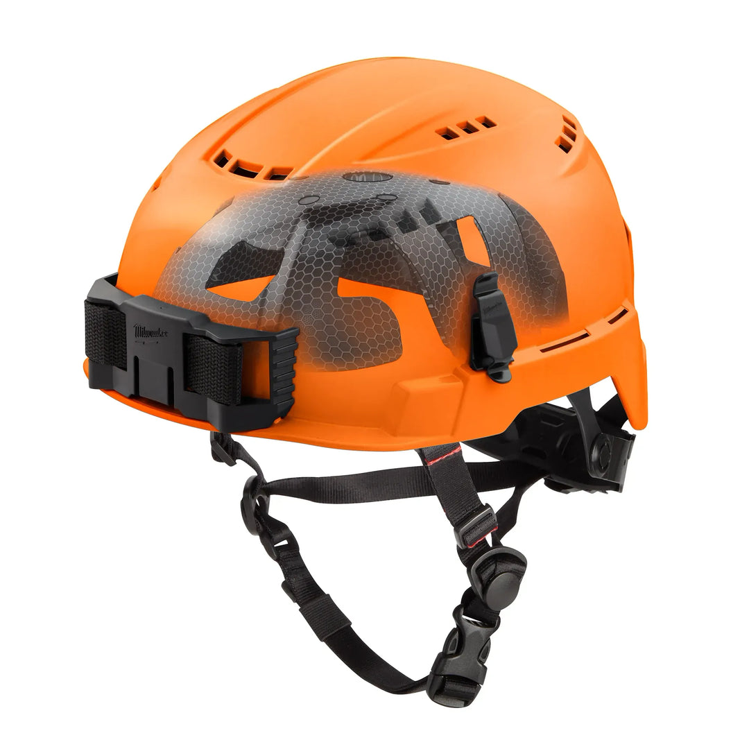 MILWAUKEE Orange Class C, Vented BOLT™ Safety Helmet w/ IMPACT ARMOR™ Liner