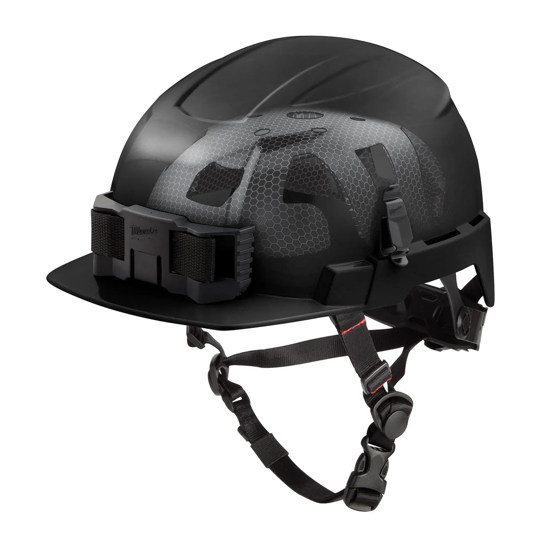 MILWAUKEE Black Class E, Unvented BOLT™ Front Brim Safety Helmet w/ IMPACT ARMOR™ Liner