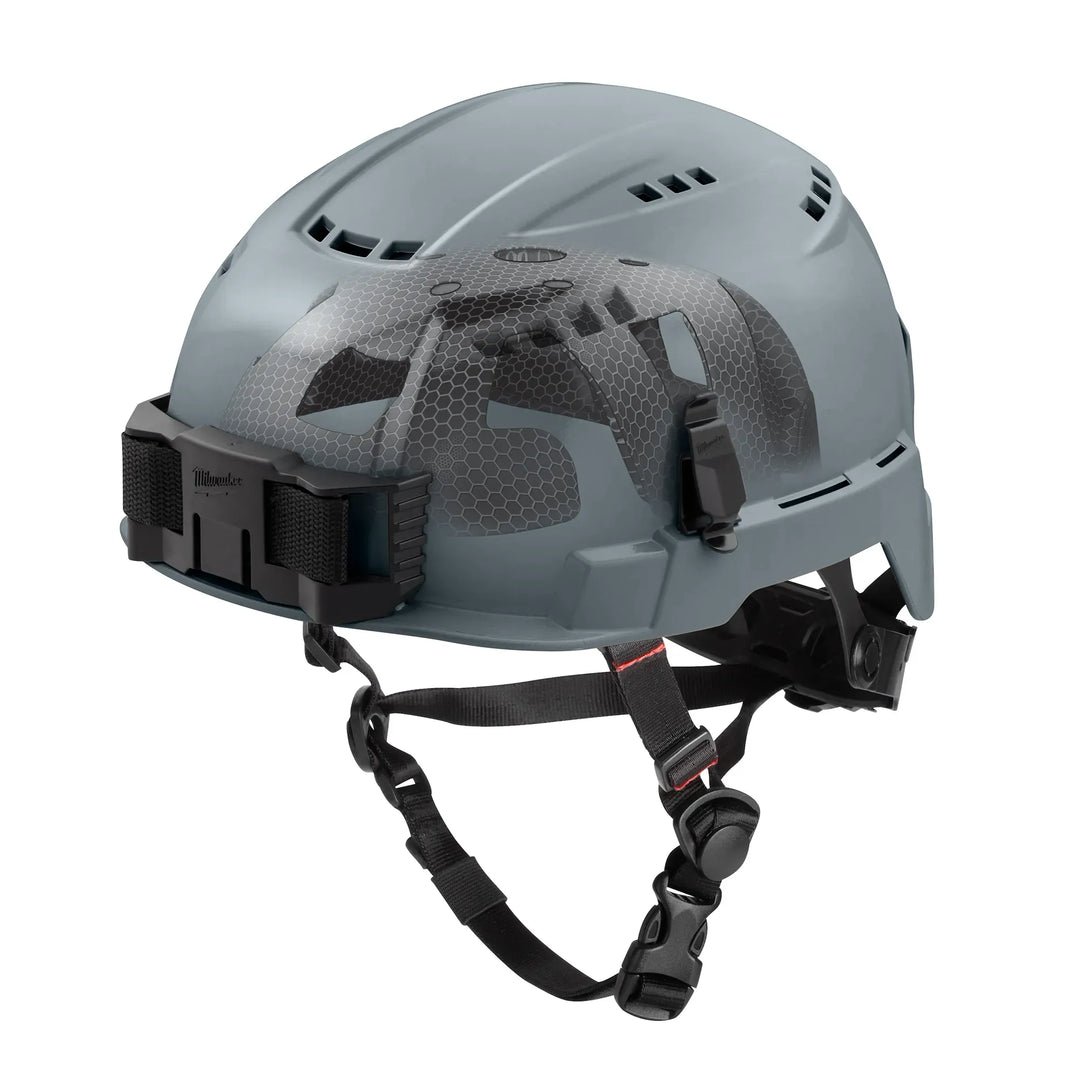 MILWAUKEE Gray Class C, Vented BOLT™ Safety Helmet w/ IMPACT ARMOR™ Liner