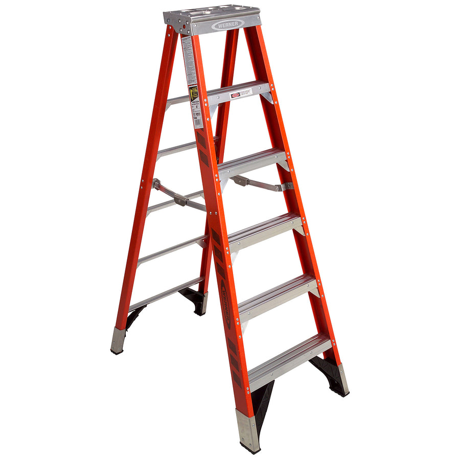 WERNER 6' Type IAA Fiberglass Step Ladder