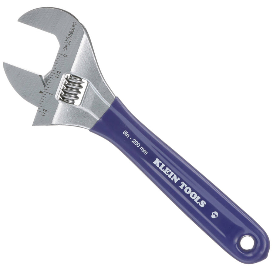 KLEIN TOOLS 8" Extra-Wide Jaw Adjustable Wrench