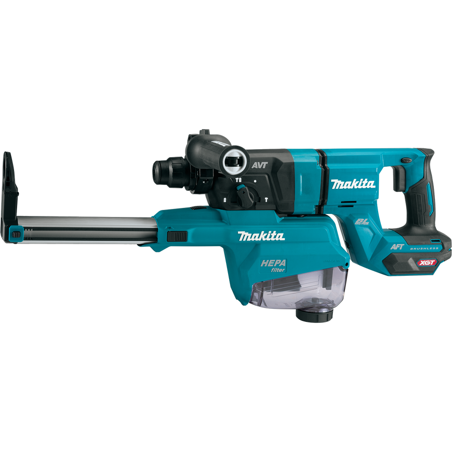 MAKITA 40V MAX XGT® 1‑1/8" SDS‑PLUS AVT® Rotary Hammer (D‑Handle) w/ Dust Extractor (Tool Only)
