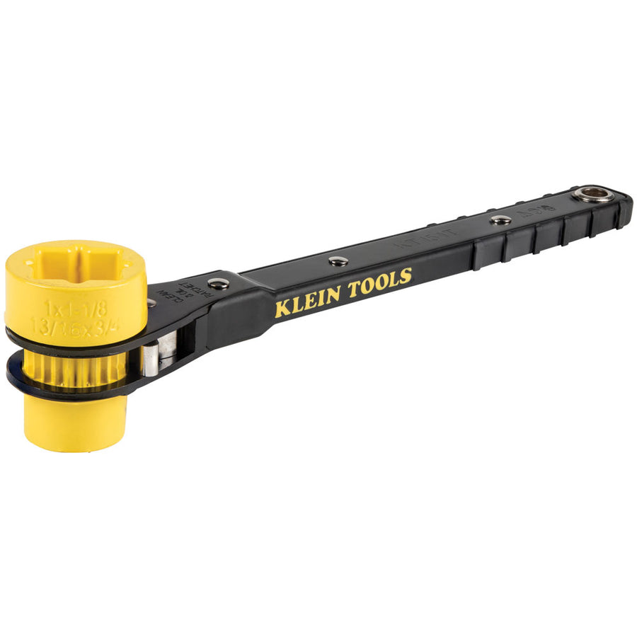 KLEIN TOOLS 4-IN-1 Lineman's Ratcheting Wrench