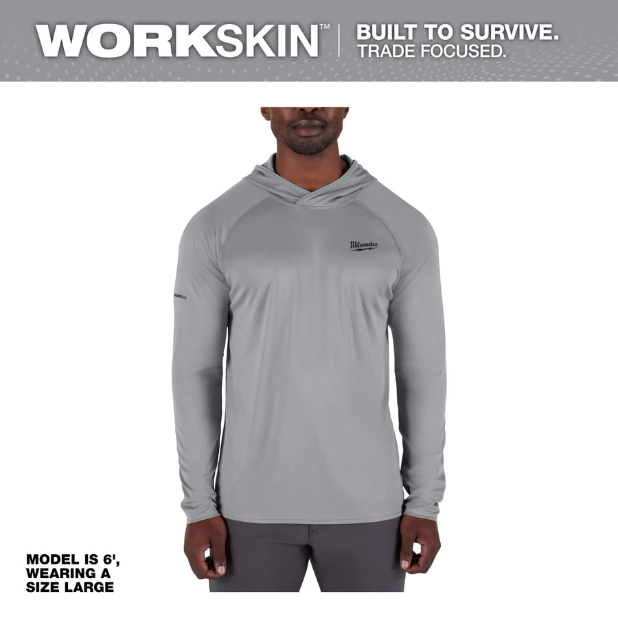 MILWAUKEE Gray WORKSKIN™ Hooded Sun Shirt