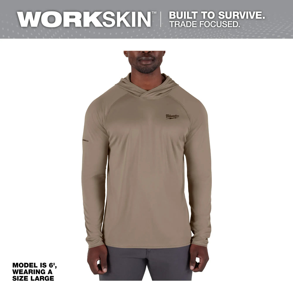 MILWAUKEE Khaki WORKSKIN™ Hooded Sun Shirt