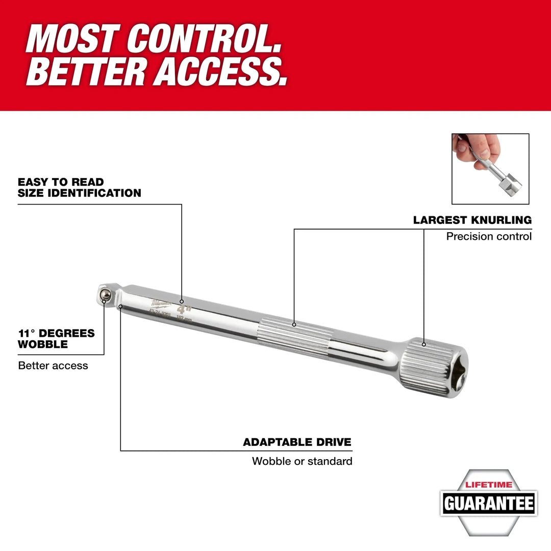MILWAUKEE 3/8" Drive Wobble Extensions