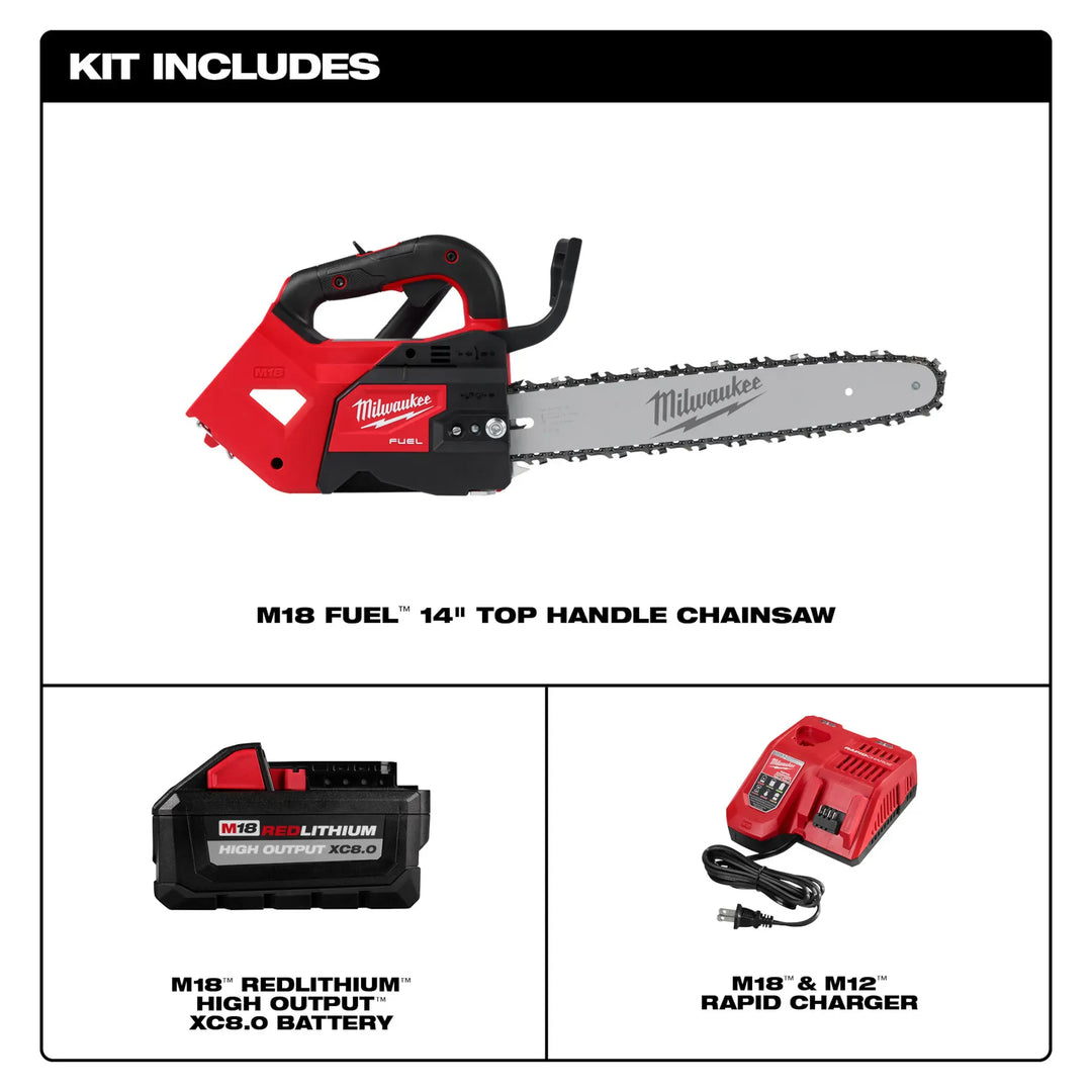 MILWAUKEE M18 FUEL™ 14" Top Handle Chainsaw 1 Battery Kit