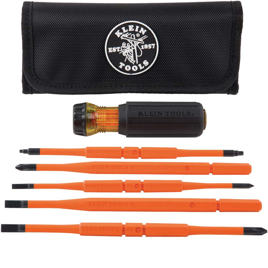KLEIN TOOLS 8-IN-1 Insulated Interchangeable Screwdriver Set