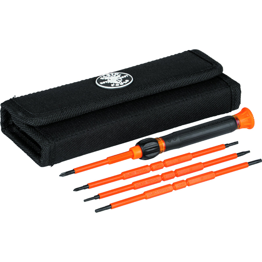 KLEIN TOOLS 8-IN-1 Insulated Precision Screwdriver Set w/ Case