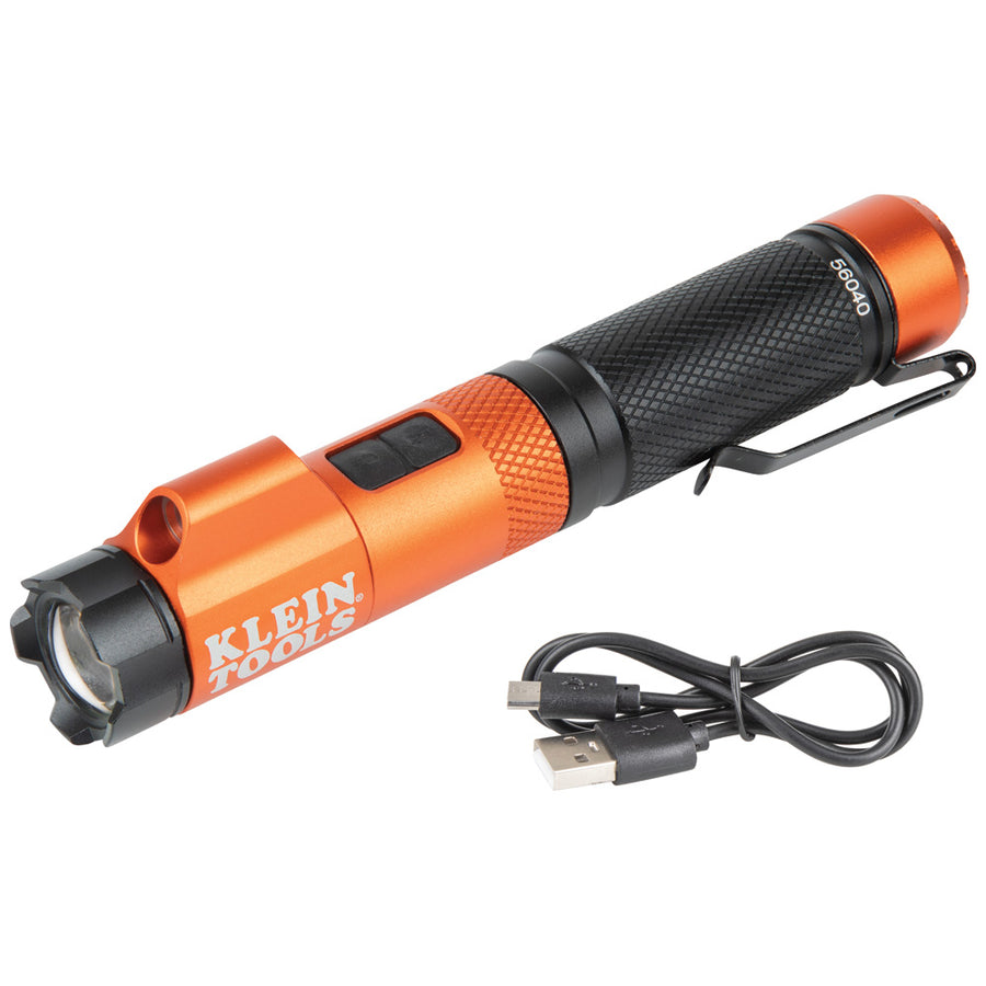 KLEIN TOOLS Rechargeable Focus Flashlight w/ Laser