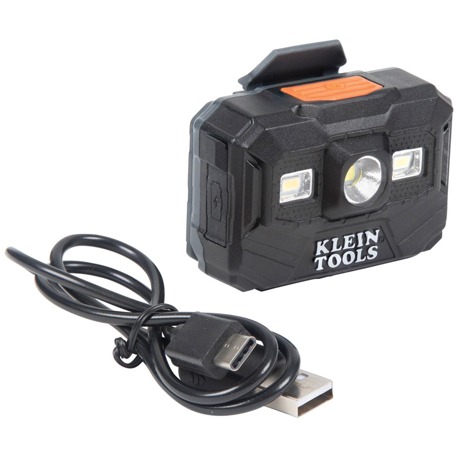 KLEIN TOOLS 300 Lumens All-Day Runtime Rechargeable Headlamp & Work Light