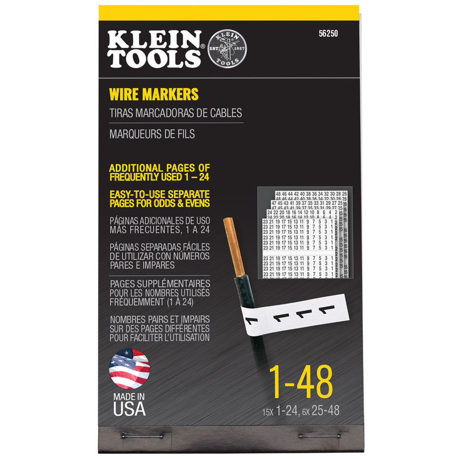 KLEIN TOOLS Wire Marker Book, 1-48