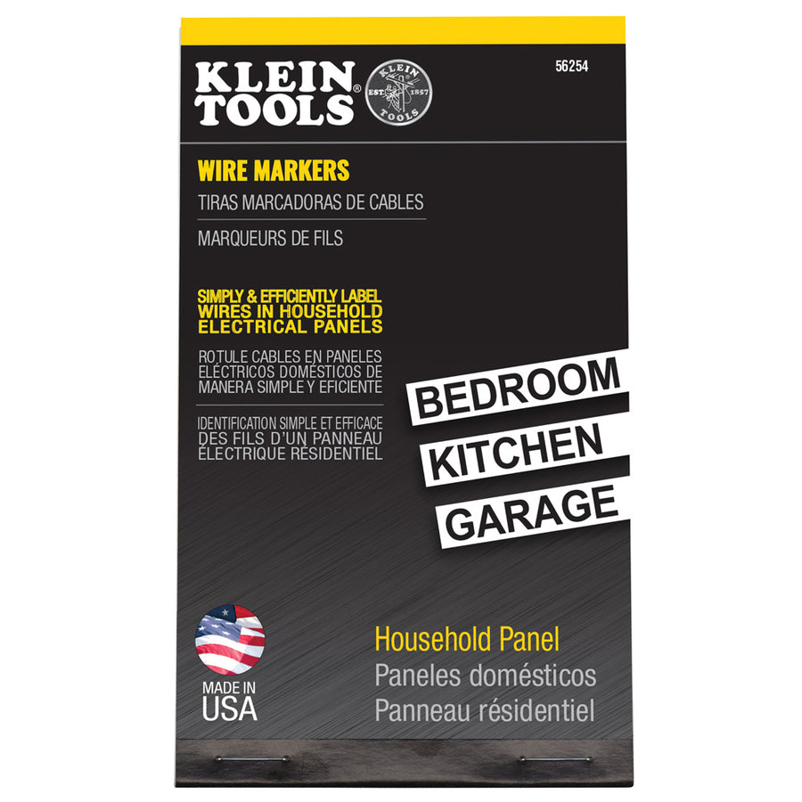 KLEIN TOOLS Wire Marker Book, Household Electrical Panel