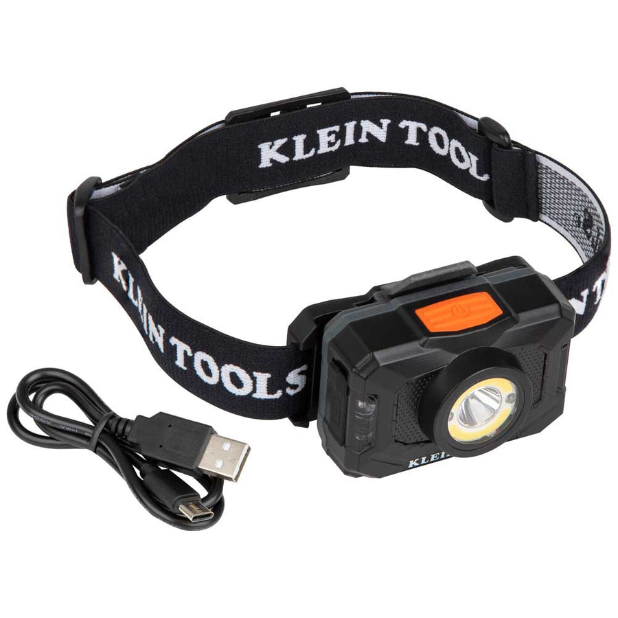 KLEIN TOOLS Rechargeable 2-Color LED Headlamp w/ Adjustable Strap