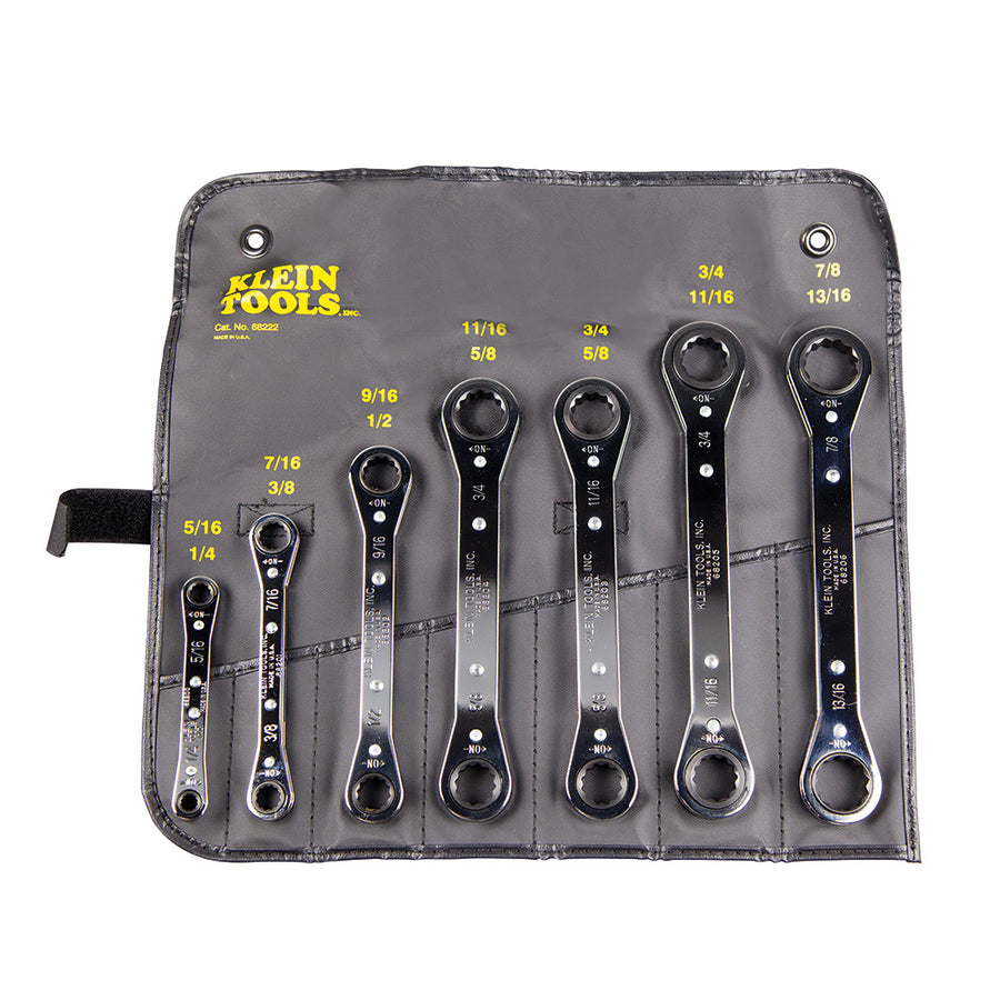 KLEIN TOOLS 7 PC. Ratcheting Box Wrench Set