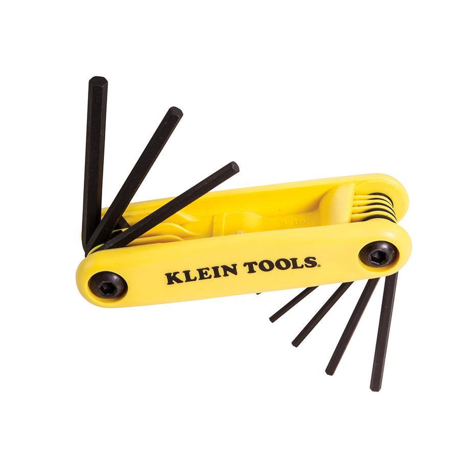 KLEIN TOOLS GRIP-IT® 9-Key 3-3/4" Handle SAE Sizes Hex Key Set