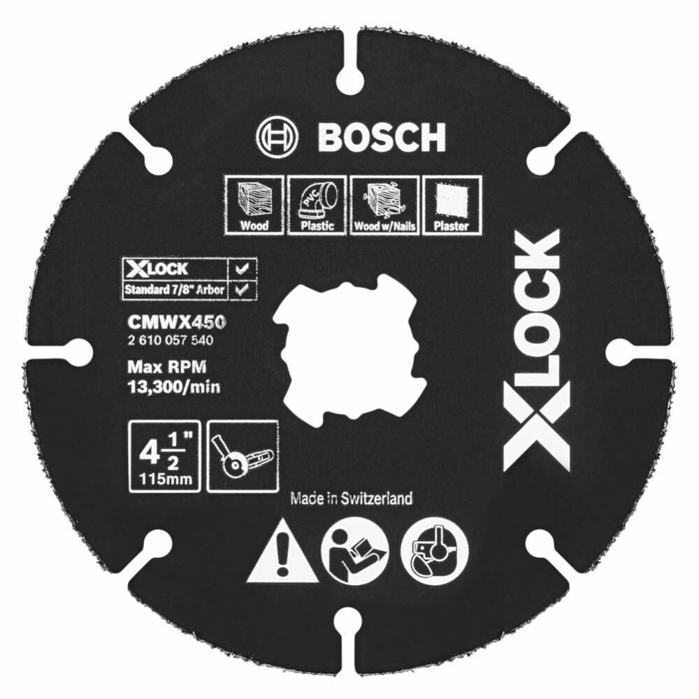 BOSCH 4-1/2" X-LOCK Carbide Multi-Wheel (4 PACK)