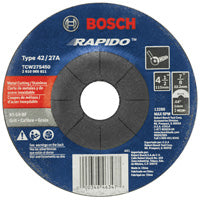 BOSCH 4-1/2" .045" 7/8" Arbor Type 27A (ISO 42) 60 Grit Rapido™ Fast Fast Metal/Stainless Cutting Abrasive Wheel (25 PACK)
