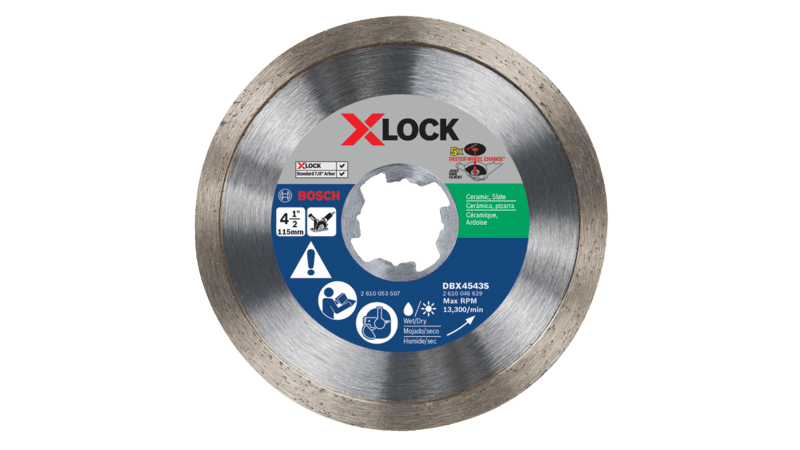 BOSCH 4-1/2" X-LOCK Continuous Rim Diamond Blade (5 PACK)
