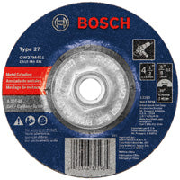 BOSCH 4-1/2" 1/4" 5/8-11" Arbor Type 27 30 Grit Grinding Abrasive Wheel (5 PACK)