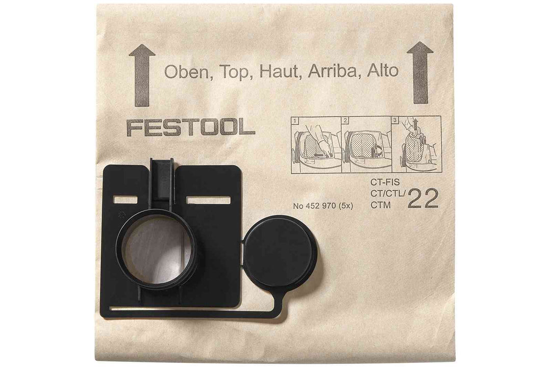FESTOOL Filter Bag FIS-CT 22/5 (5 PACK)
