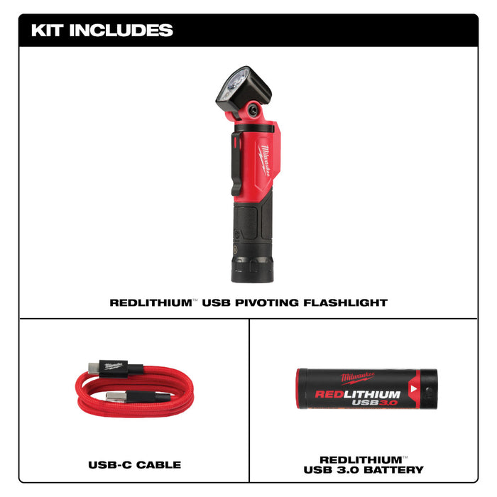 MILWAUKEE REDLITHIUM™ USB Pivoting Flashlight