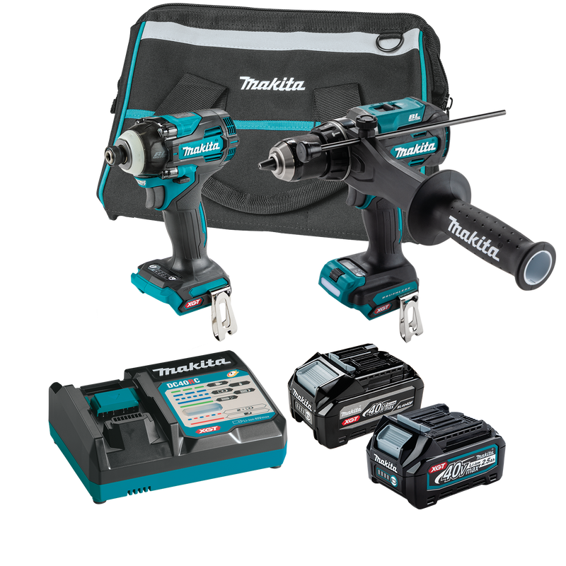 MAKITA 40V max XGT® Brushless Cordless 2‑Pc. Combo Kit (2.5Ah/4.0Ah) GT202SU1D1