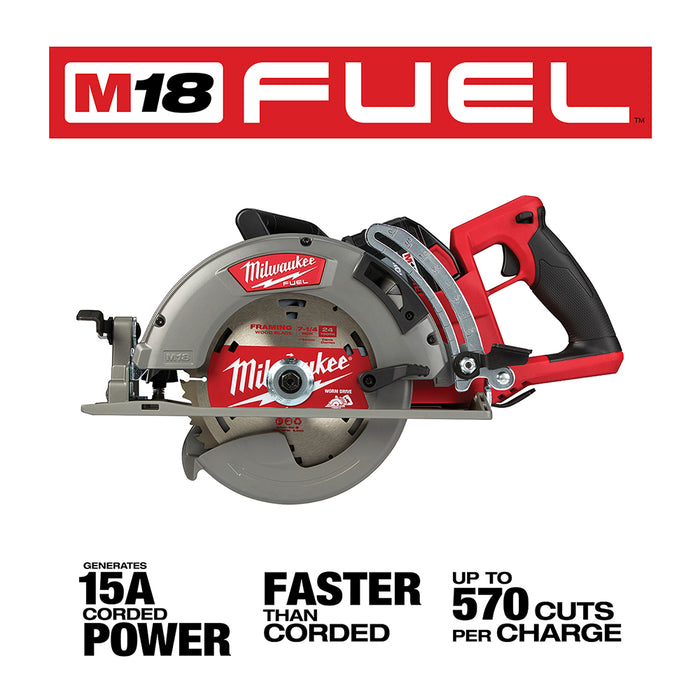 Kit de sierra circular con mango trasero MILWAUKEE M18 FUEL™ de 7-1/4"