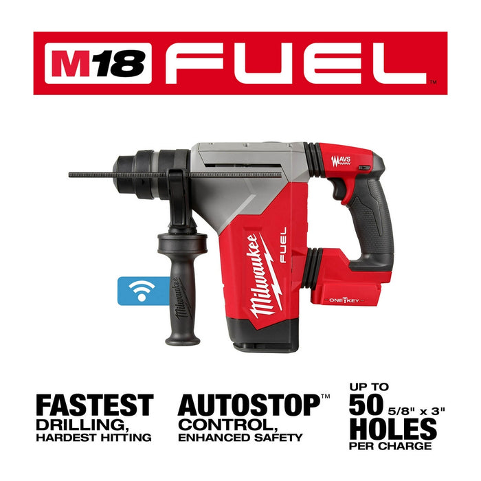 MILWAUKEE M18 FUEL™ 1-1/8" SDS PLUS Rotary Hammer w/ ONE-KEY™ (Tool Only)