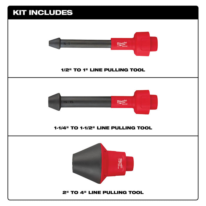 Kit de extracción de líneas de conducto AIR-TIP™ de MILWAUKEE