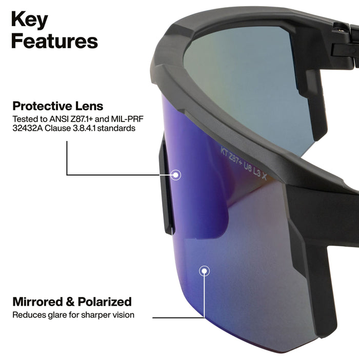 Klein Tools Polarized Blade Safety Glasses, Blue Lens