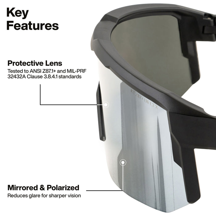 Klein Tools Polarized Blade Safety Glasses, Silver Lens