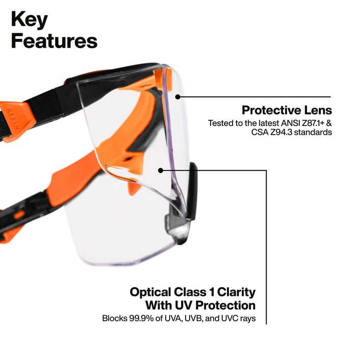 Klein Tools Over-The-Glasses Safety Glasses, Clear Lens