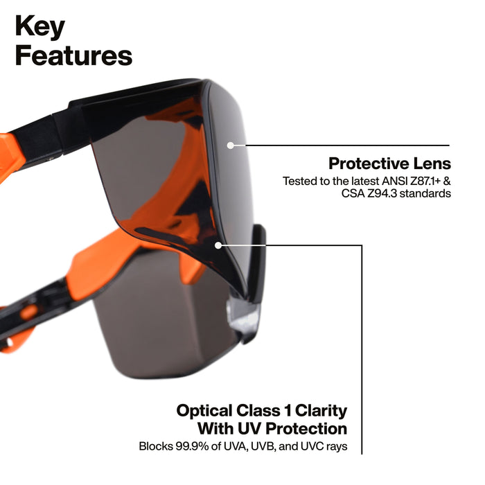 Klein Tools Over-The-Glasses Safety Glasses, Shaded Gray Lens