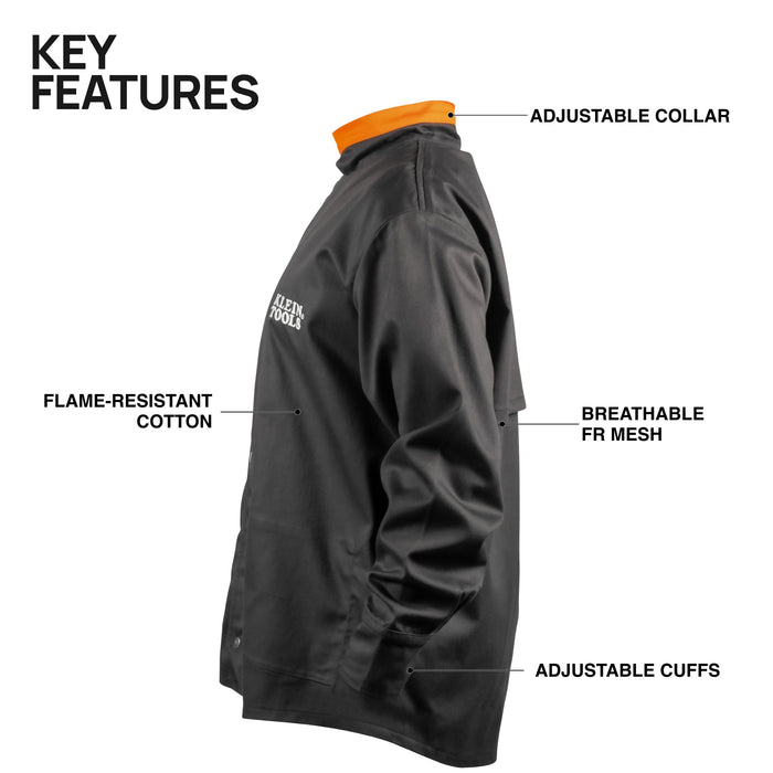 Klein Tools Flame-Resistant Welding Jacket, Large