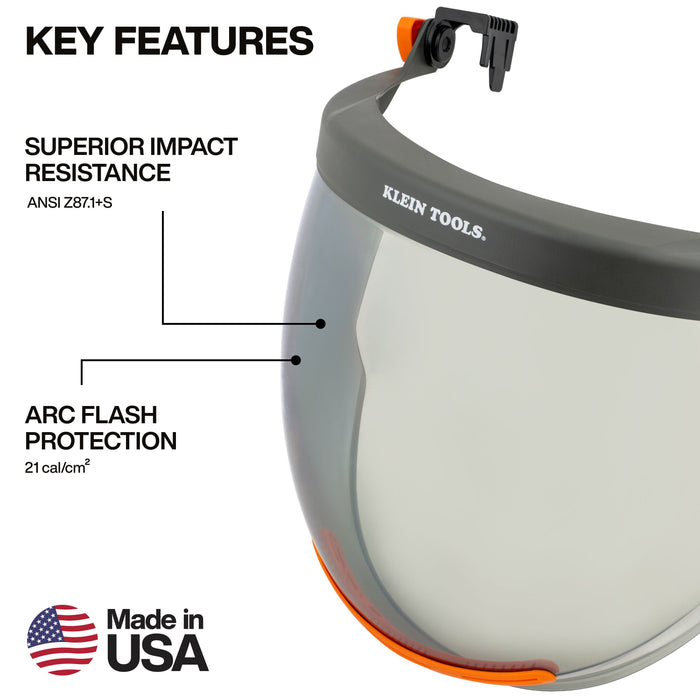 Klein Tools Arc Flash Face Shield, Full Brim