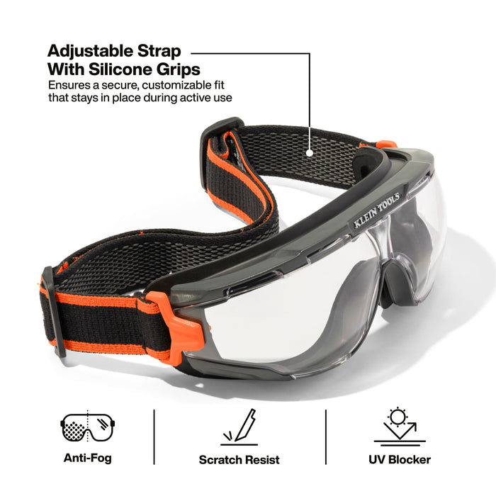 Klein Tools Compact Safety Goggles, Clear Lens