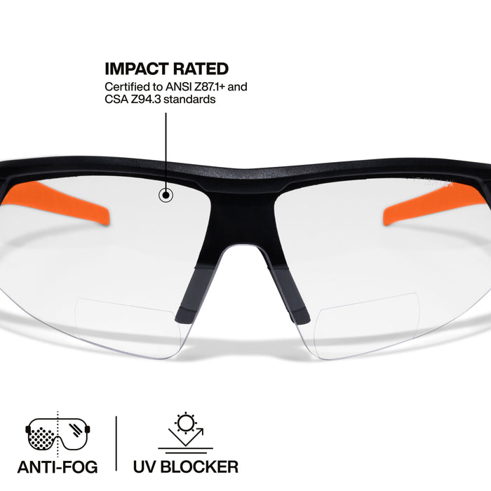 Klein Tools Bifocal Safety Glasses +2.00