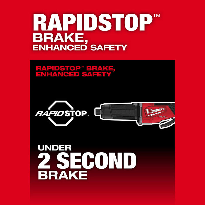 Amoladora troqueladora de frenado MILWAUKEE M18 FUEL™ con interruptor de paleta (solo herramienta)