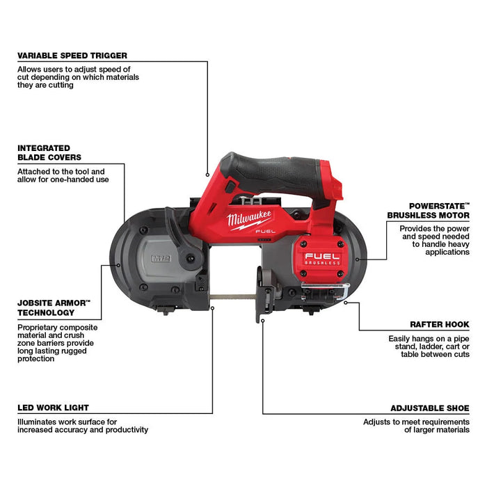 Sierra de cinta compacta MILWAUKEE M12 FUEL™ (solo herramienta)